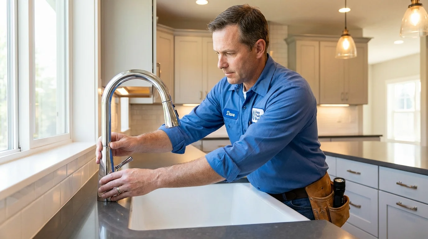 Kitchen faucet installation by Johns Plumbing LLC in Paradise Valley