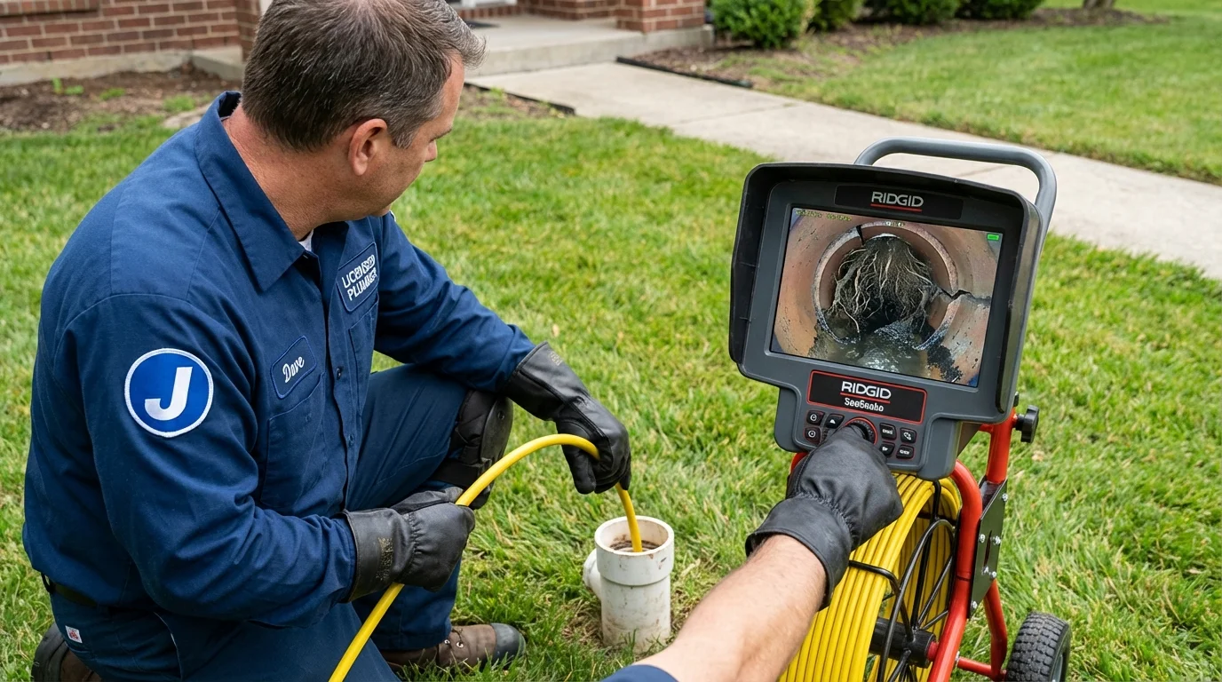 Sewer camera inspection being performed by Johns Plumbing LLC in Paradise Valley